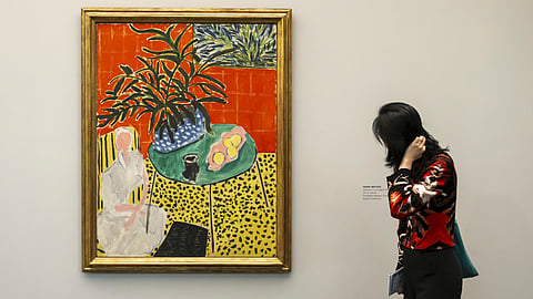 In frame: The artwork Interieur a La Fougere Noire (1948) by French artist Henri Matisse is on display at the international art show Art Basel