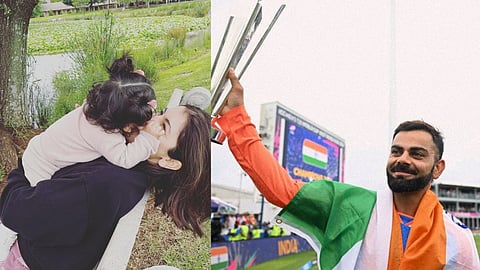 In frame: Anushka Sharma with Vamika (L); Virat Kohli (R)