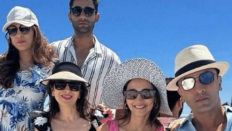 In frame: Karisma with Alia Ranbir and Adar Jain