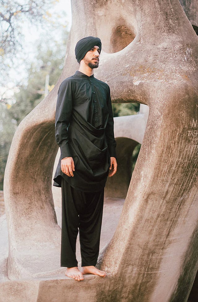 Drape Nehru Shirt - Past Modern  