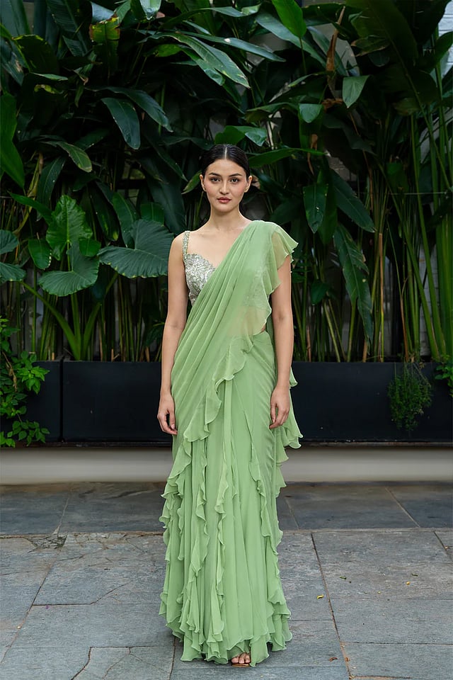 Mrunalini Rao_Ahilya Ruffle Sari