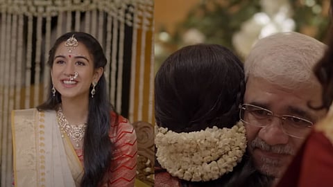 In frame: Radhika (L); Radhika with Viren (R)