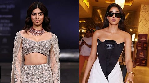 Khushi Kapoor (L); Janhvi Kapoor (R)