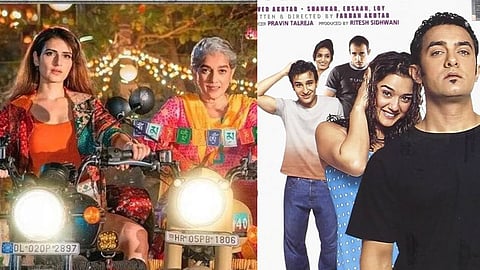 Dhak Dhak poster (L); Dil Chahta Hai poster (R)