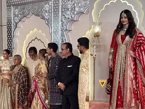 Aishwarya Rai Bachchan arrives at Anant Ambani-Radhika Merchant's wedding ceremony