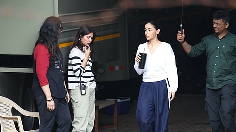 Alia Bhatt on the sets of Alpha