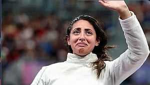 'This time carrying a little Olympian', Egyptian fencer Nada Hafez competes while seven months pregnant