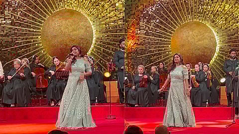 Antara Mitra during the performance