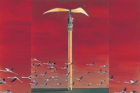 An Actor Rehearsing the Interior Monologue of Icarus