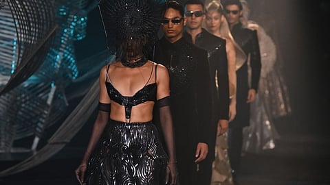 Amit Aggarwal's collection 'Antevorta' at ICW 2024 explores the concept of time