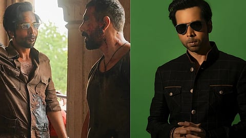 Abhishek Banerjee and John Abraham (L); Abhishek  (R)