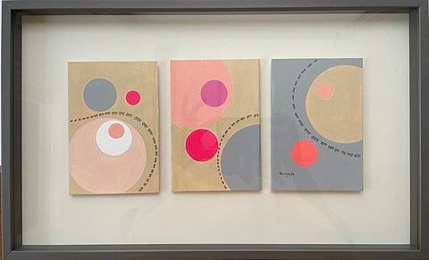 This contemporary Indian art exhibition showcases diverse interpretations of lines