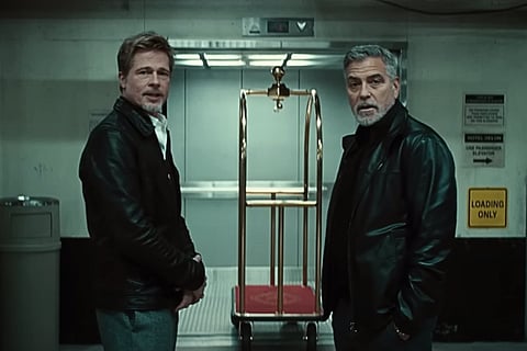 In Frame: Brad Pitt and George Clooney in a snippet from the 'Wolfs' trailer