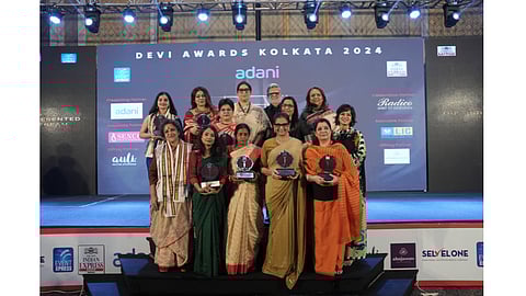 Former Union Minister Smriti Irani, Mala Paul and The New Indian Express Editorial Director Prabhu Chawla