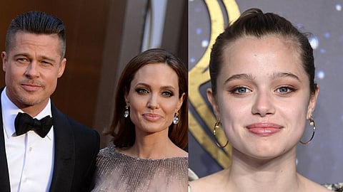 Brad Pitt, Angelina Jolie (L), Shiloh Jolie (R)