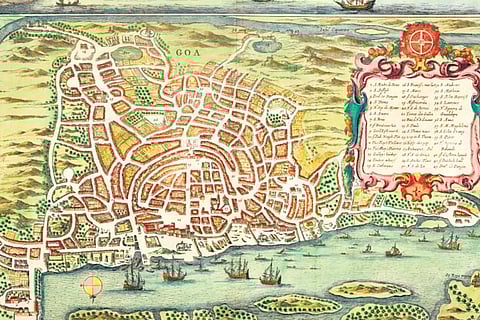 In Frame: A map of Goa published in 1672 showing town planning