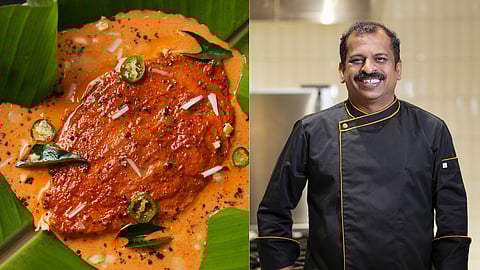 Fish nirvana and Chef Suresh Pillai (R)