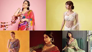 Sara Ali Khan, Khushi Kapoor (Top L to R); Ananya Panday, Janhvi Kapoor, Palak Tiwari (Bottom L to R)