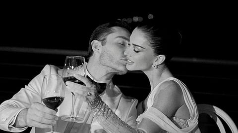 Amy Jackson and Ed Westwick share enchanting moments from their wedding reception 