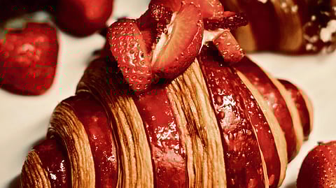 Strawberry croissants