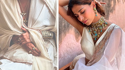 Anu Merton in her own creations