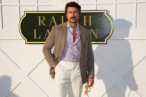 Brandon Sklenar attends the Ralph Lauren Spring/Summer 2025 fashion show as part of New York Fashion Week on Sept. 5, 2024, at Khalily Stables in Bridgehampton, NY