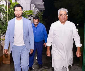In Frame: Randeep Hooda with the minister Bhupender Yadav 