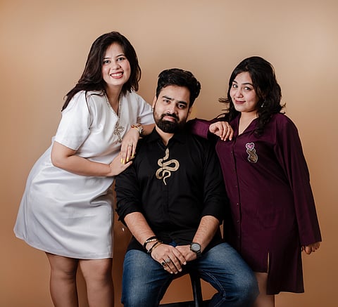 In Frame: Rishika Jain Gupta, Nikhar Gupta and Vaishnavi Gupta 