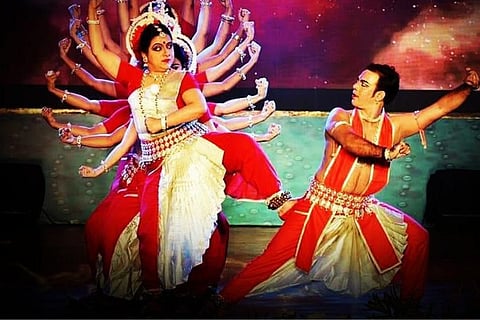 A still from the performance 