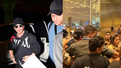 Shah Rukh Khan gets mobbed by fans at Mumbai airport as he leaves for Abu Dhabi, video goes viral 