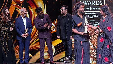 Aishwarya Rai, Mani Ratnam, Vikram and AR Rahman (L); Nani (R)