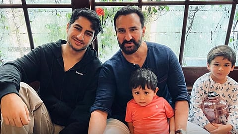 Saif Ali Khan with his sons
