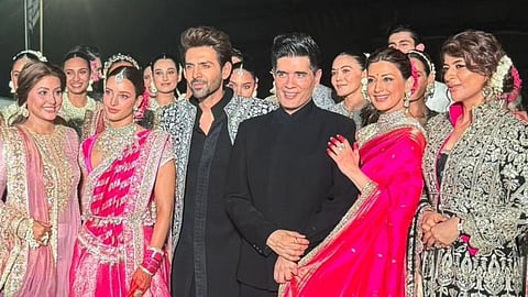 Triptii Dimri and Kartik Aaryan with Manish Malhotra 