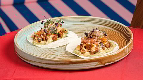 Cheesy cauliflower tacos