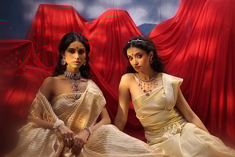 Models wearing stunning pieces from the Aadhira collection