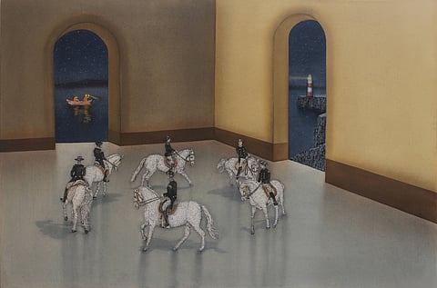 An artwork on display at the exhibition 