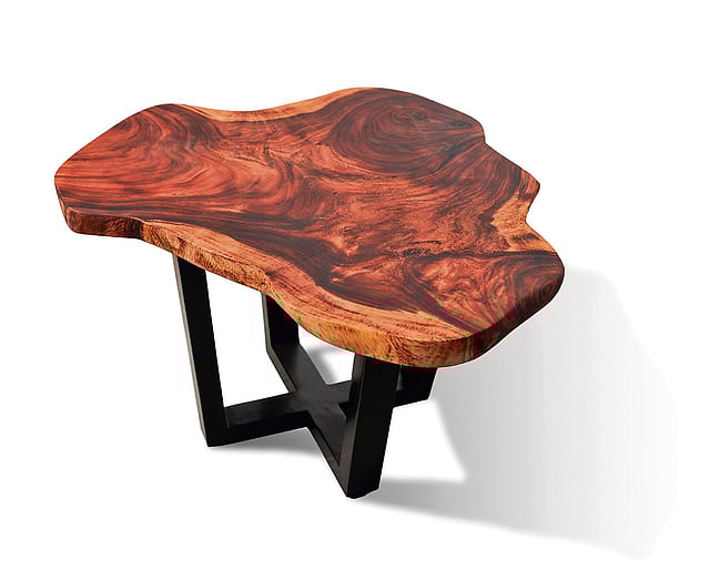 Criss cross wooden coffee table  