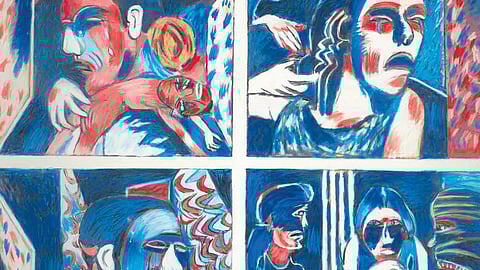 Untitled, acrylic on canvas, c. 2000s (DAG) 
