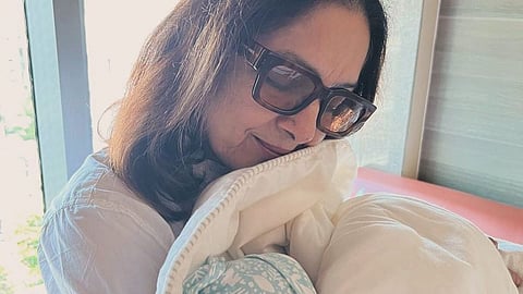 Neena Gupta with her granddaughter