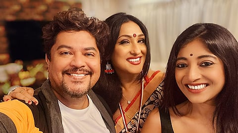 In frame: Ram Kamal Mukherjee with Rituparna Sengupta (centre) and Paoli Dam