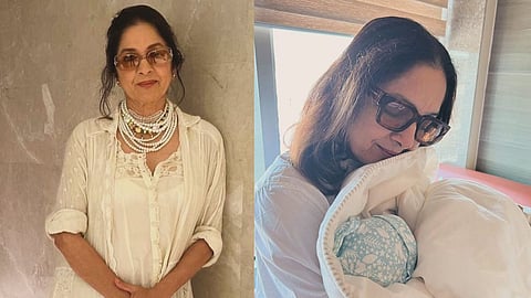 Neena Gupta (L); Neena with her granddaughter (R)