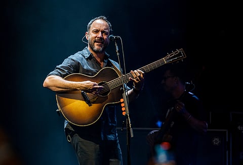 FILE - Dave Matthews, of Dave Matthews Band, performs on Tuesday, July 27, 2021, at Ameris Bank Amphitheatre in Alpharetta, GA