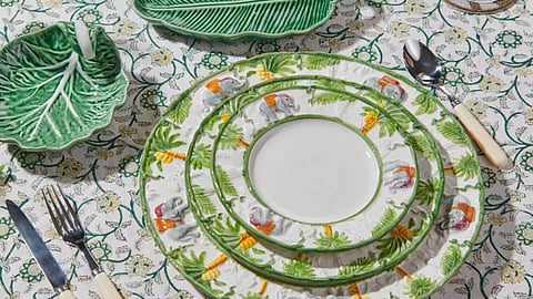 La Menagerie Ottomane Tropical Dinner Plate from  Plate and Peonie
