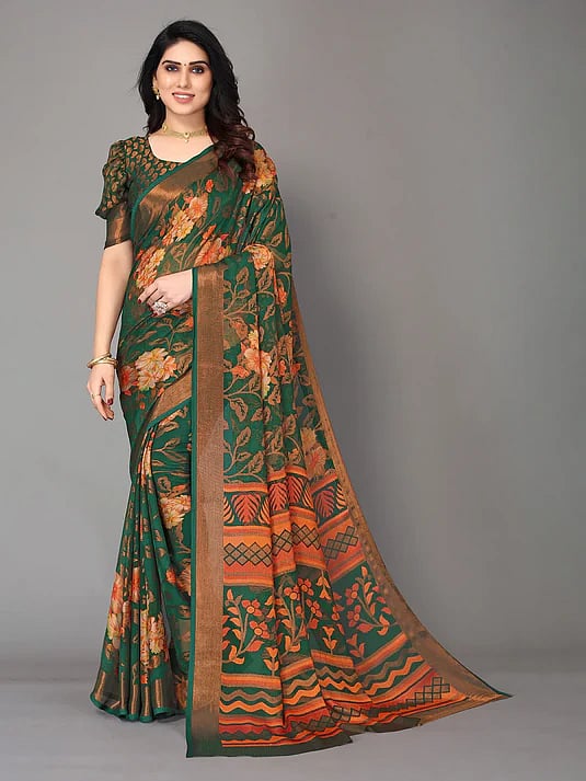 Rangita Floral Printed Chiffon sari
