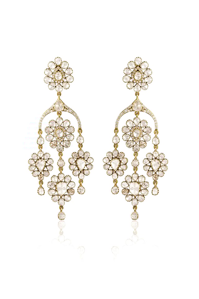 Sparkling earrings from  Virrayaa