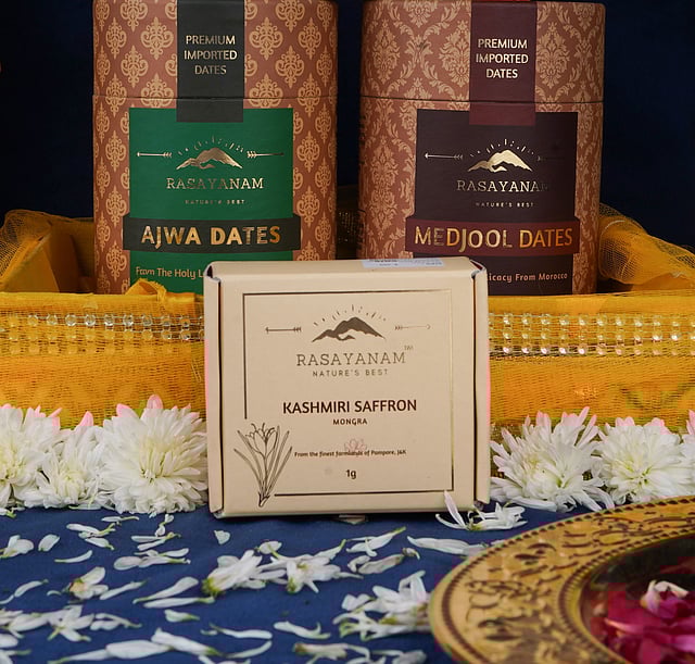 Diwali hamper from Rasayanam Dates and Saffron