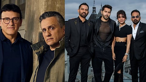 Anthony Russo and Joe Russo (L); Raj Nidimoru, Varun Dhawan, Samantha Ruth Prabhu and Krishna DK