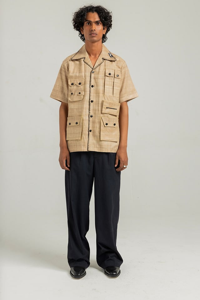 Bhagalpur Handmade Cargo Shirt from Zero Tolerance by Prakhar Rao