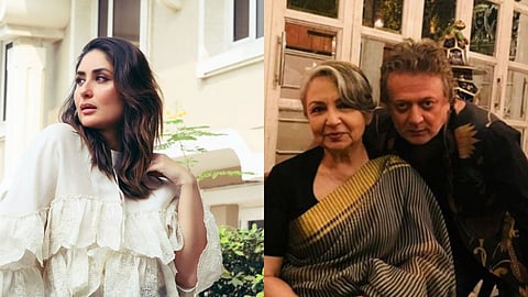 Kareena Kapoor Khan (L), Sharmila Tagore with Rohit Bal (R)