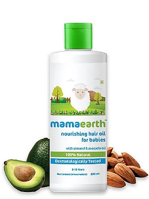 Mama Earth Nourishing Baby Hair Oil (White)
